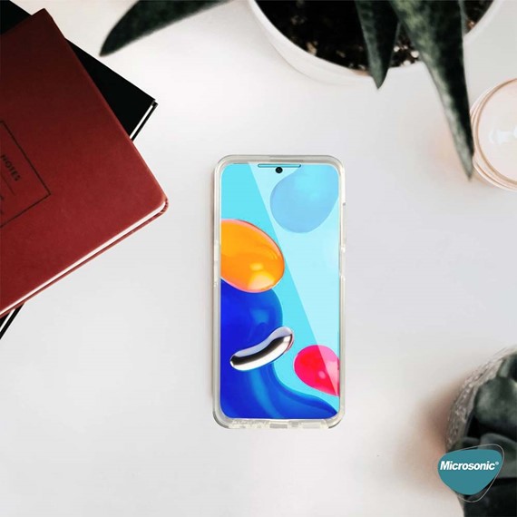 Microsonic Xiaomi Redmi Note 11S Kılıf 6 Tarafı Tam Full Koruma 360 Clear Soft Şeffaf 4