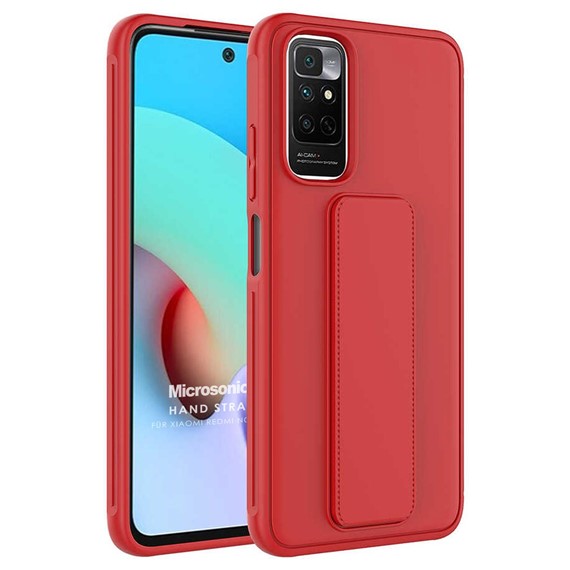 Microsonic Xiaomi Redmi Note 11S Kılıf Hand Strap Kırmızı 1