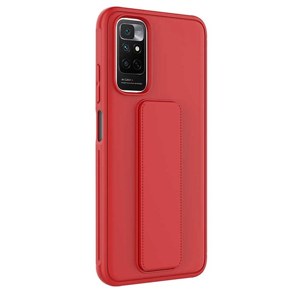 Microsonic Xiaomi Redmi Note 11S Kılıf Hand Strap Kırmızı 2