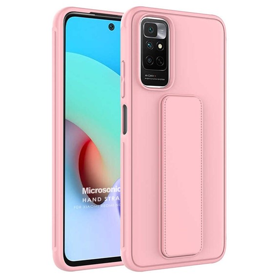 Microsonic Xiaomi Redmi Note 11 Kılıf Hand Strap Pembe 1