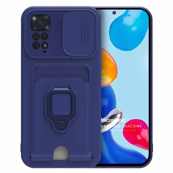 Microsonic Xiaomi Redmi Note 11 Kılıf Multifunction Silicone Lacivert 1