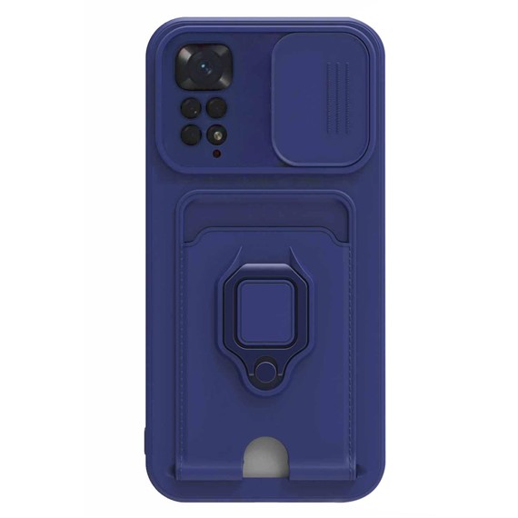 Microsonic Xiaomi Redmi Note 11S Kılıf Multifunction Silicone Lacivert 2