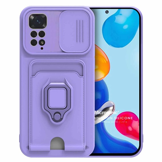 Microsonic Xiaomi Redmi Note 11S Kılıf Multifunction Silicone Lila 1