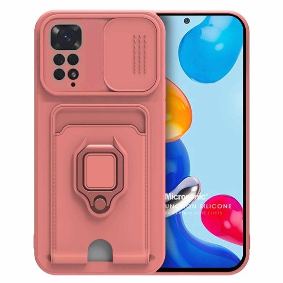 Microsonic Xiaomi Redmi Note 11S Kılıf Multifunction Silicone Pembe 1