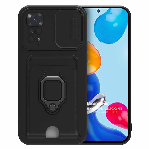 Microsonic Xiaomi Redmi Note 11 Kılıf Multifunction Silicone Siyah 1