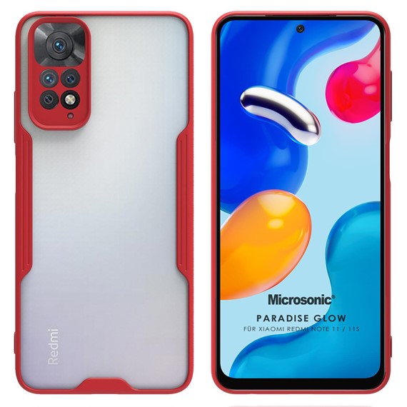 Microsonic Xiaomi Redmi Note 11 Kılıf Paradise Glow Kırmızı 1