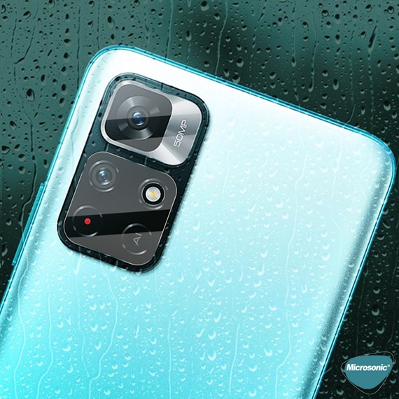 Microsonic Xiaomi Redmi Note 11T Kamera Lens Koruma Camı 3