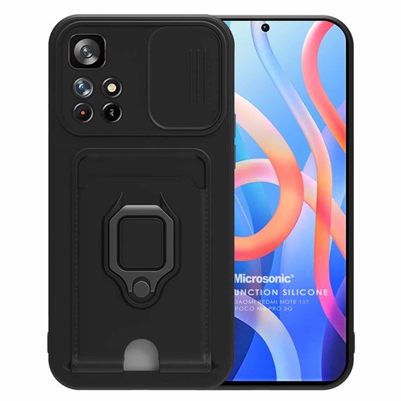 Microsonic Xiaomi Poco M4 Pro Kılıf Multifunction Silicone Siyah 1