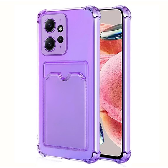Microsonic Xiaomi Redmi Note 12 4G Card Slot Shock Kılıf Lila 1