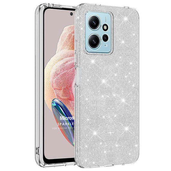 Microsonic Xiaomi Redmi Note 12 4G Kılıf Sparkle Shiny Gümüş 1