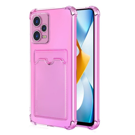 Microsonic Xiaomi Poco X5 5G Card Slot Shock Kılıf Pembe 1