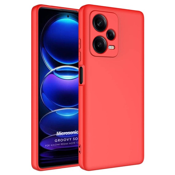 Microsonic Xiaomi Redmi Note 12 Pro 5G Kılıf Groovy Soft Kırmızı 1