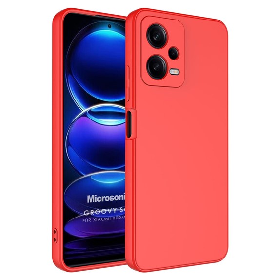 Microsonic Xiaomi Redmi Note 12 Kılıf Groovy Soft Kırmızı 1