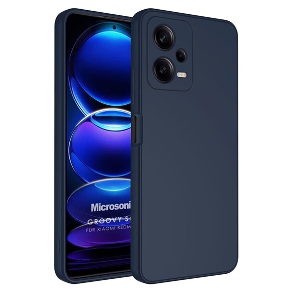 Microsonic Xiaomi Poco X5 5G Kılıf Groovy Soft Lacivert 1