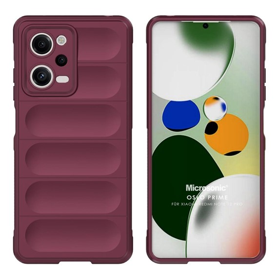 Microsonic Xiaomi Redmi Note 12 Pro Kılıf Oslo Prime Bordo 1