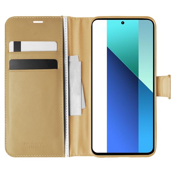 Microsonic Xiaomi Redmi Note 13 4G Kılıf Delux Leather Wallet Gold 1