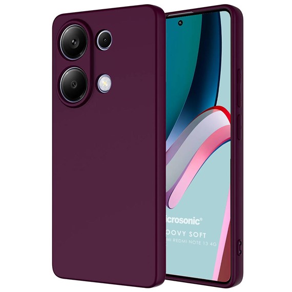 Microsonic Xiaomi Redmi Note 13 4G Kılıf Groovy Soft Mor 1