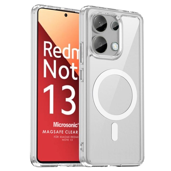 Microsonic Xiaomi Redmi Note 13 4G Kılıf MagSafe Clear Soft Şeffaf 1