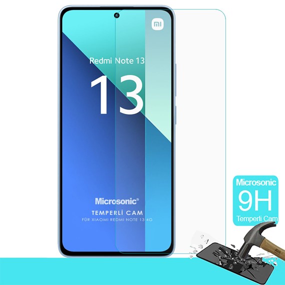 Microsonic Xiaomi Redmi Note 13 4G Tempered Glass Cam Ekran Koruyucu 2