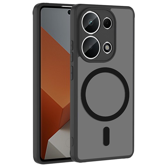 Microsonic Xiaomi Redmi Note 13 Pro 4G Kılıf MagSmoke Neo Siyah 1