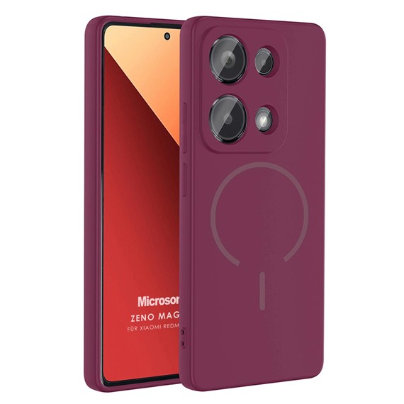 Microsonic Xiaomi Poco M6 Pro 4G Kılıf Zeno MagSafe Mürdüm 1