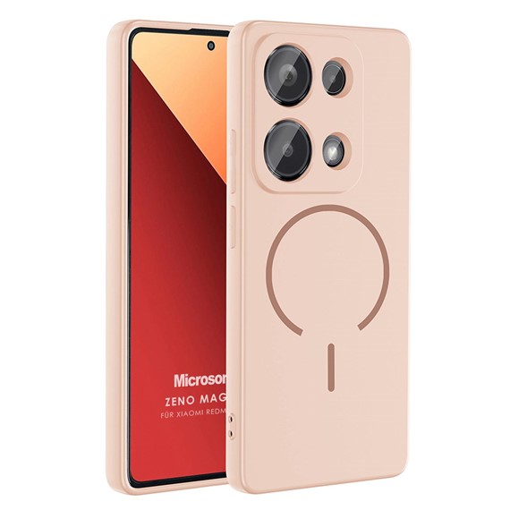 Microsonic Xiaomi Poco M6 Pro 4G Kılıf Zeno MagSafe Rose Gold 1
