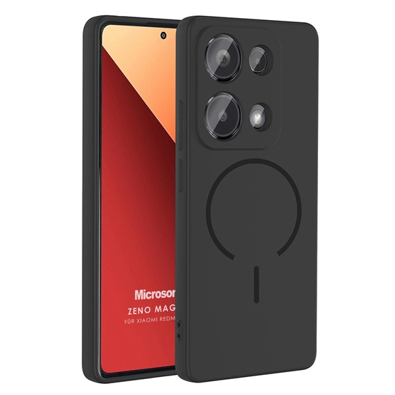 Microsonic Xiaomi Poco M6 Pro 4G Kılıf Zeno MagSafe Siyah 1