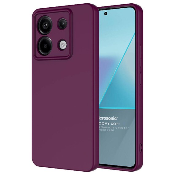 Microsonic Xiaomi Redmi Note 13 Pro 5G Kılıf Groovy Soft Mor 1