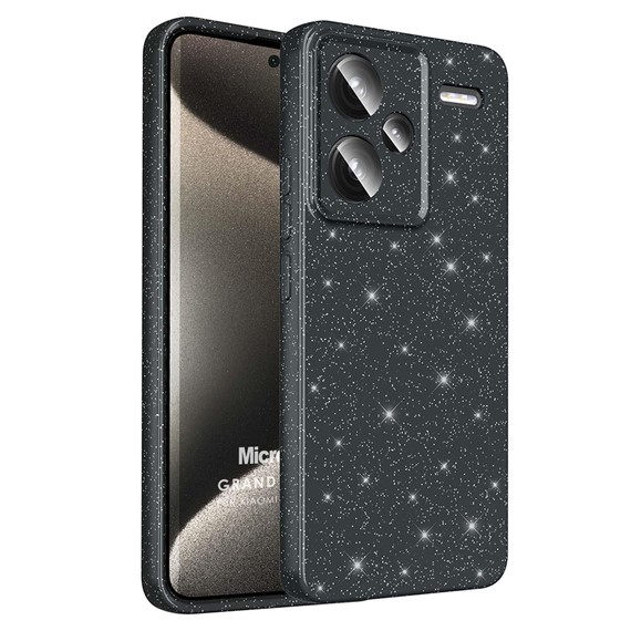 Microsonic Xiaomi Redmi Note 13 Pro Plus 5G Kılıf Grand Stardust Siyah 1