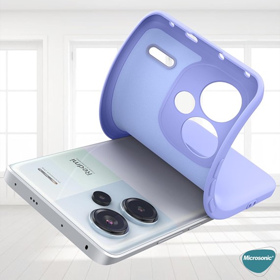 Microsonic Xiaomi Redmi Note 13 Pro Plus 5G Kılıf Groovy Soft Mavi 3