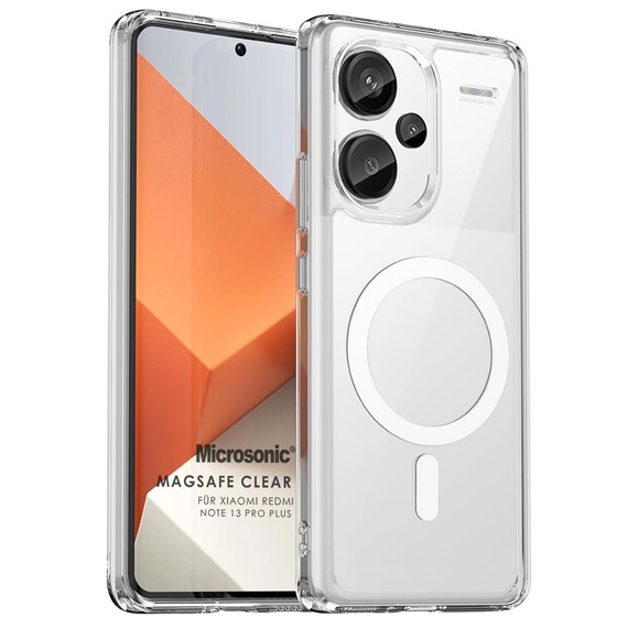 Microsonic Xiaomi Redmi Note 13 Pro Plus 5G Kılıf MagSafe Clear Sararmaz Şeffaf 1