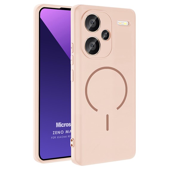 Microsonic Xiaomi Redmi Note 13 Pro Plus 5G Kılıf Zeno MagSafe Rose Gold 1