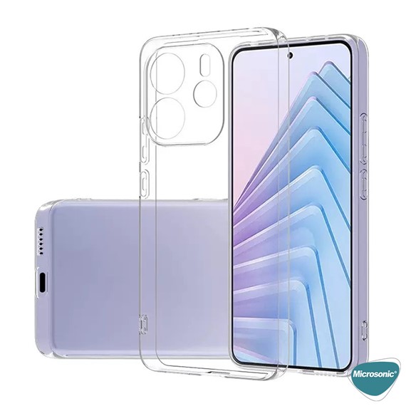 Microsonic Xiaomi Redmi Note 14 5G Kılıf Transparent Soft Şeffaf 2