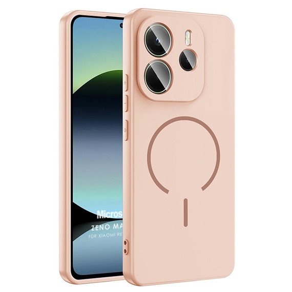 Microsonic Xiaomi Redmi Note 14 4G Kılıf Zeno MagSafe Rose Gold 1