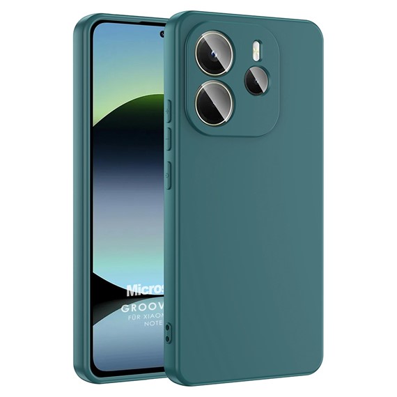 Microsonic Xiaomi Redmi Note 14 5G Kılıf Groovy Soft Koyu Yeşil 1