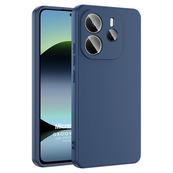 Microsonic Xiaomi Redmi Note 14 4G Kılıf Groovy Soft Lacivert 1