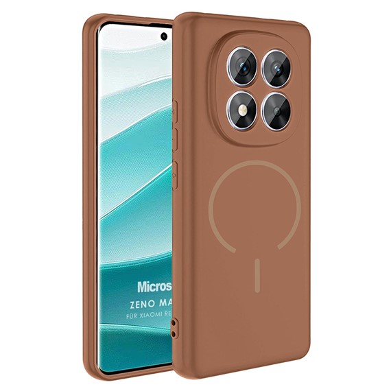 Microsonic Xiaomi Redmi Note 14 Pro 5G Kılıf Zeno MagSafe Kahverengi 1