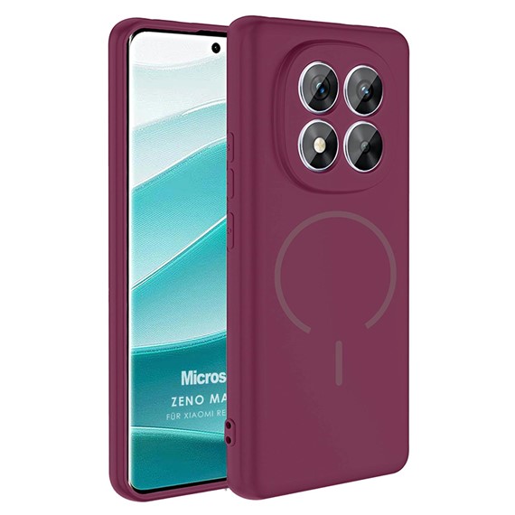 Microsonic Xiaomi Redmi Note 14 Pro 5G Kılıf Zeno MagSafe Mürdüm 1