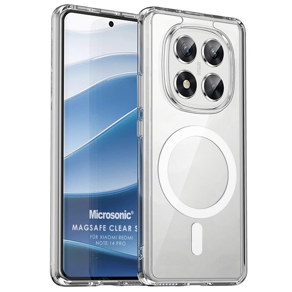 Microsonic Xiaomi Redmi Note 14 Pro 5G Kılıf MagSafe Clear Sararmaz Şeffaf 1