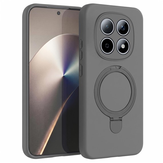 Microsonic Xiaomi Redmi Note 15 4G Kılıf Aura Stant MagSafe Gri 1