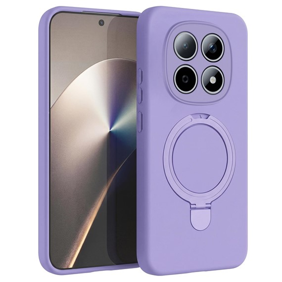 Microsonic Xiaomi Redmi Note 15 4G Kılıf Aura Stant MagSafe Lila 1