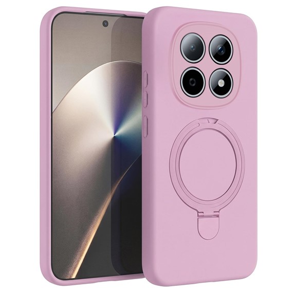 Microsonic Xiaomi Redmi Note 15 4G Kılıf Aura Stant MagSafe Pembe 1