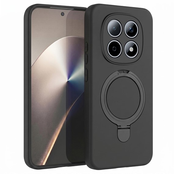 Microsonic Xiaomi Redmi Note 15 4G Kılıf Aura Stant MagSafe Siyah 1