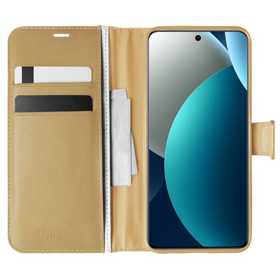 Microsonic Xiaomi Redmi Note 15 Pro 4G Kılıf Delux Leather Wallet Gold 1