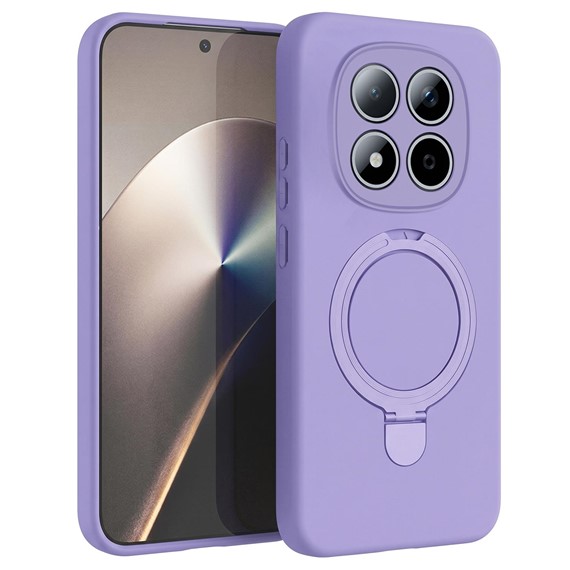 Microsonic Xiaomi Redmi Note 15 Pro 4G Kılıf Aura Stant MagSafe Lila 1
