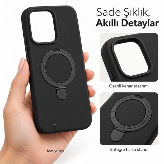 Microsonic Xiaomi Redmi Note 17 Pro Max 5G Kılıf Aura Stant MagSafe Lila 2