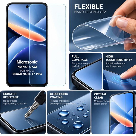 Microsonic Xiaomi Redmi Note 17 Pro Max 5G Nano Glass Cam Ekran Koruyucu 2