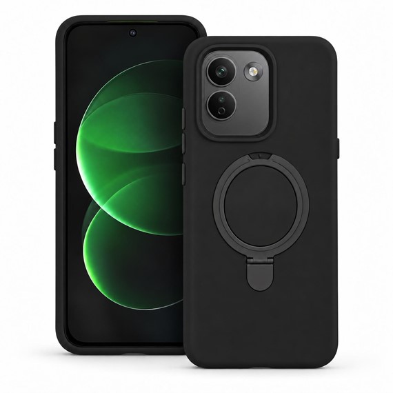 Microsonic Xiaomi Redmi Note 17 Pro Max 5G Kılıf Aura Stant MagSafe Siyah 1