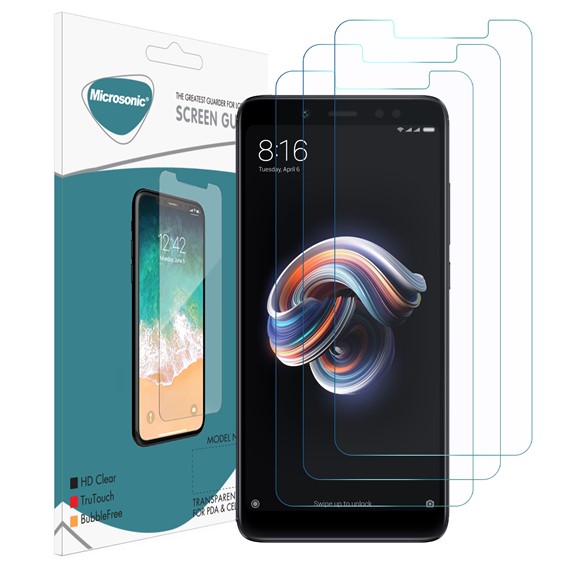 Microsonic Xiaomi Redmi Note 5 Pro Ekran Koruyucu Nano Cam 3 lü Paket 1