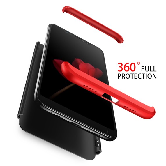 Microsonic Xiaomi Redmi Note 6 Pro Kılıf Double Dip 360 Protective Lacivert 4